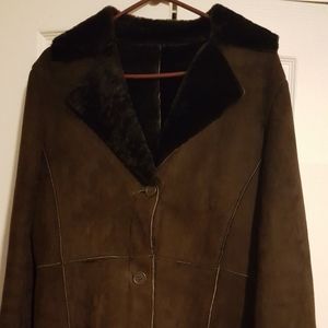 Ladies ROOTS shearling coat